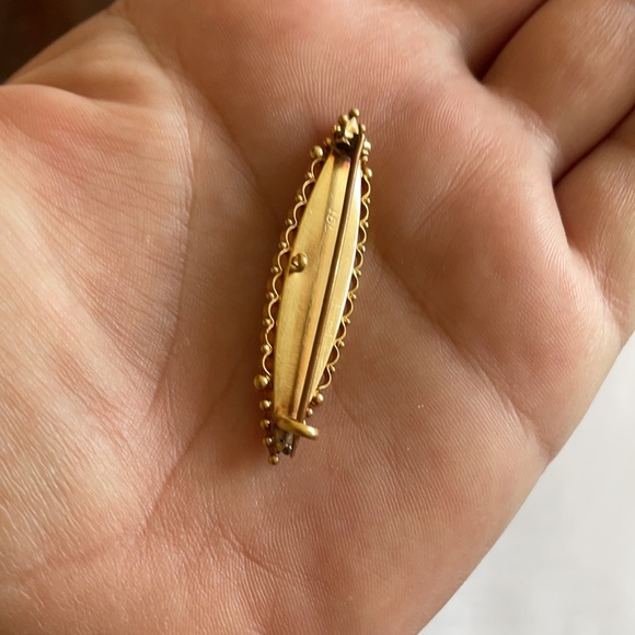 15k/14k Gold Antique Ring with tourmalines. - Picture 11 of 16